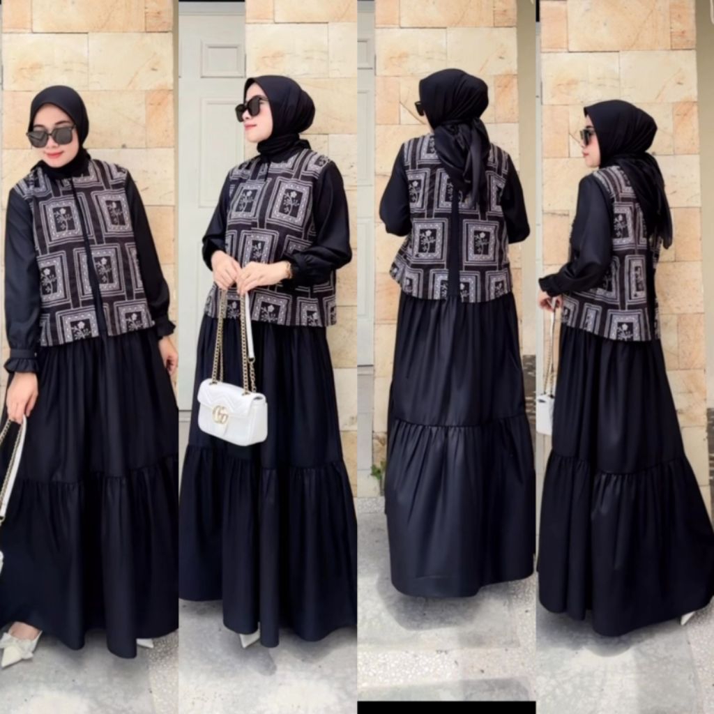 Dress Dimara /dress Dimara /katun triset /Gamis by dimara,dress katun triset gamis premium gamis dim