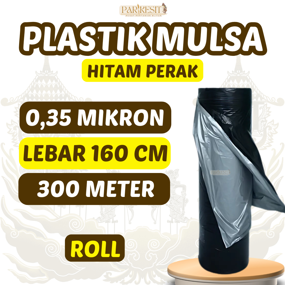 Plastik Mulsa 1 Roll Lebar 160 Cm Hitam Perak