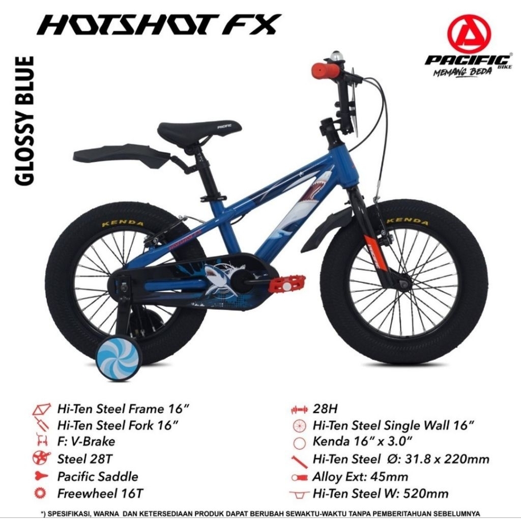 Sepeda Anak BMX Pacific Hotshot Fx 16Inch