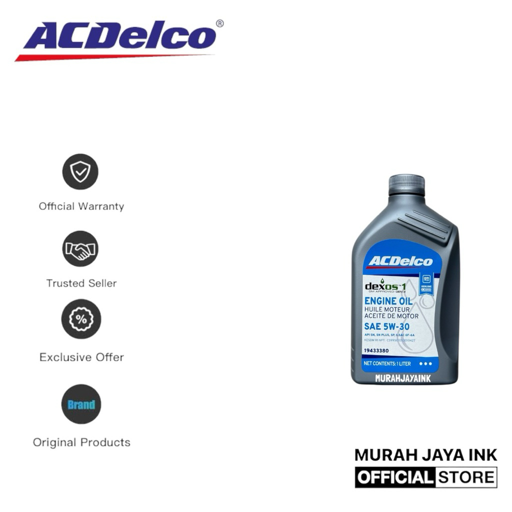 Oli Mobil / Oli Mesin Mobil ACDELCO FULL SYNTHETIC SAE 5W-30 DEXOS 1 GEN 3 ORI