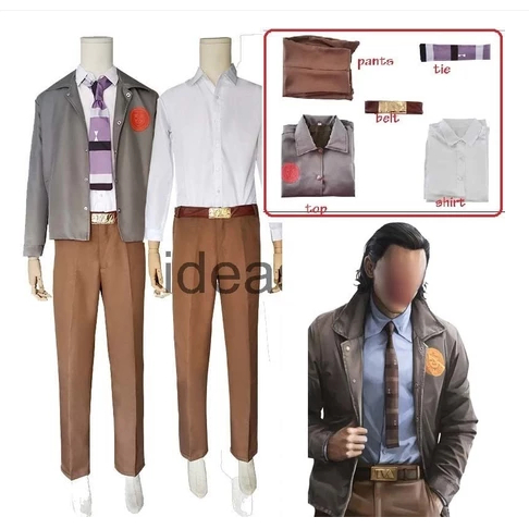 PREORDER Movie Loki Cosplay Costume Time Variance Authority TVA Uniform God of Evil Mischief Variant