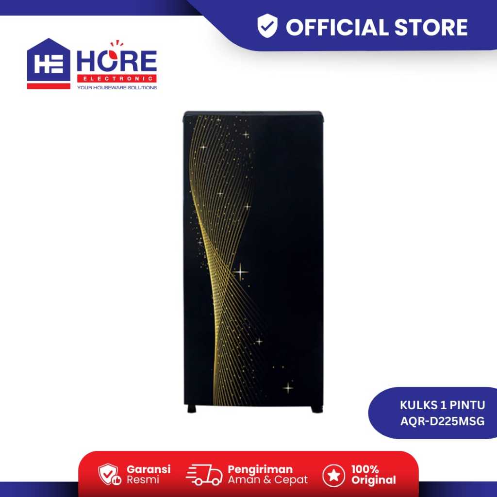 LEMARI ES AQUA AQR D225MSG / KULKAS AQUA 1 PINTU AQR D225MSG [180 LITER]