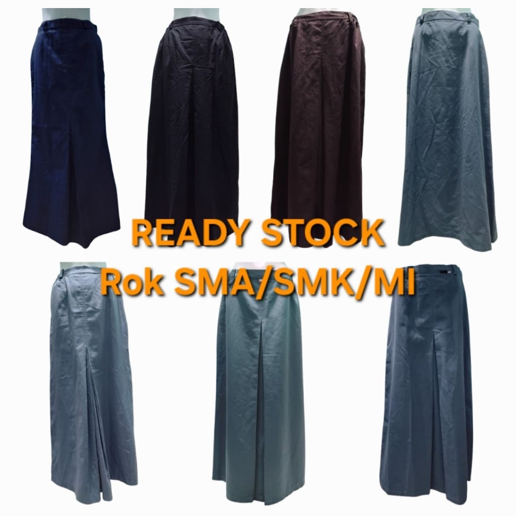 (12.12 SALE) PL Rok Sekolah Abu abu/Pramuka/Hitam SMA Rempel 1/Rempel 2/Rempel