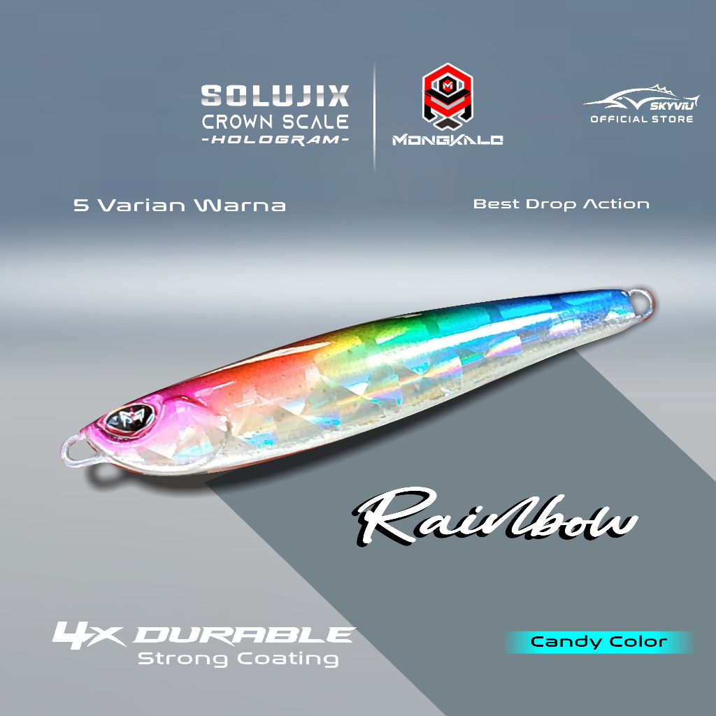 Mongkalo Solujix Kipas noGID noMotif Fluorescent 20 Rainbow