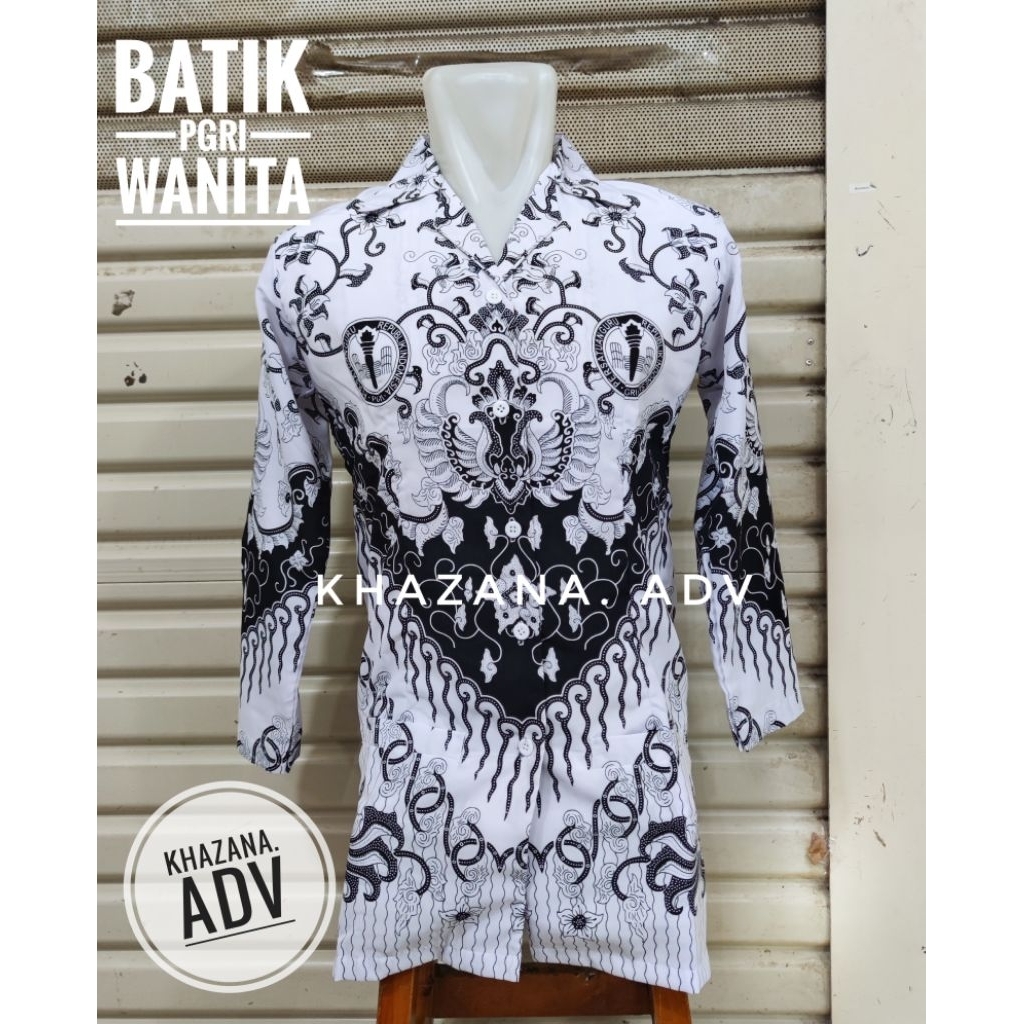 BATIK PGRI WANITA / BAJU SERAGAM PGRI TERBARU KUSUMA BANGSA