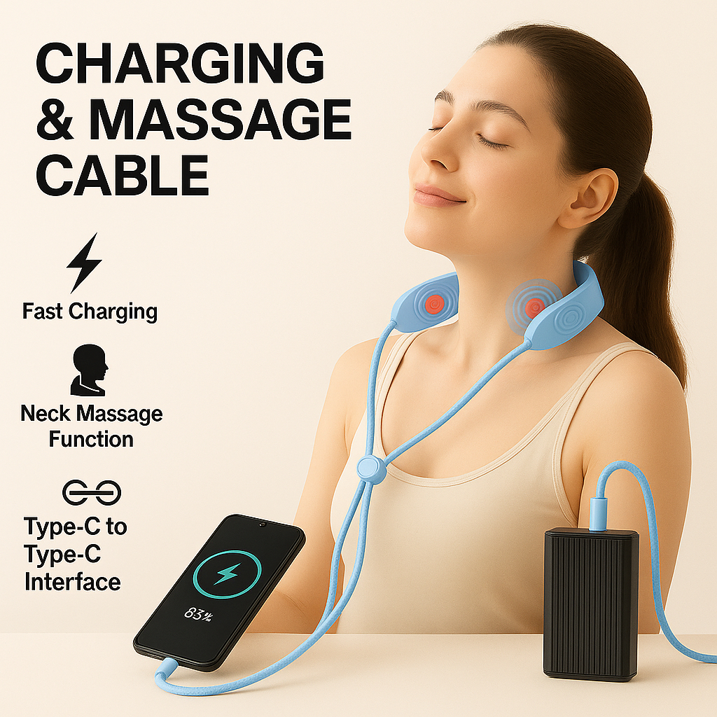 Kabel Data 1 meter Type C Massage Data Cable PD 100W Massage Data Cable For Mobile Phones Laptops Su