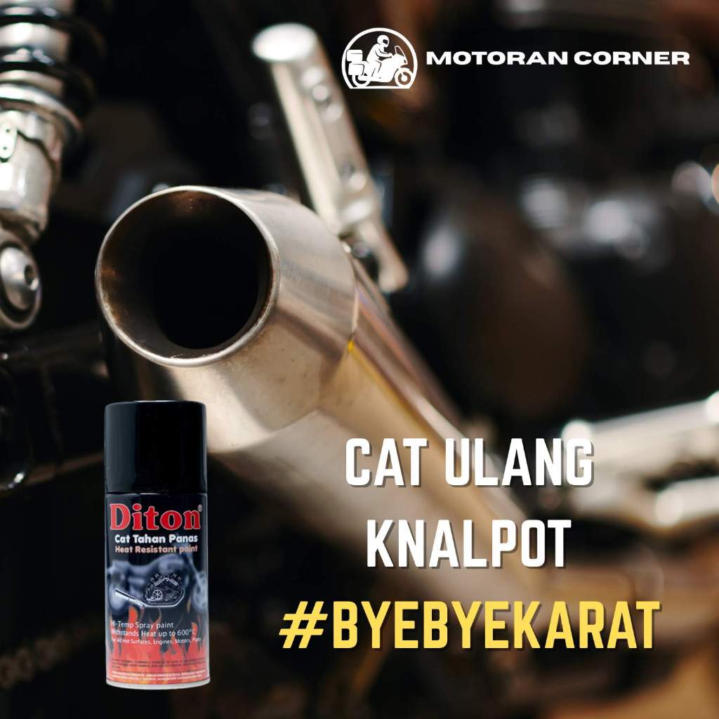 Diton 300cc Pilox Pylox Hi Temp Anti Panas Cat Pewarna Knalpot Tahan Panas sd. 600°C Black Hitam Sil