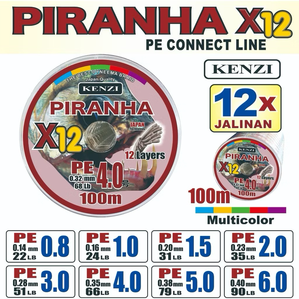 SENAR PE PIRANHA X12 100 M CONECTING