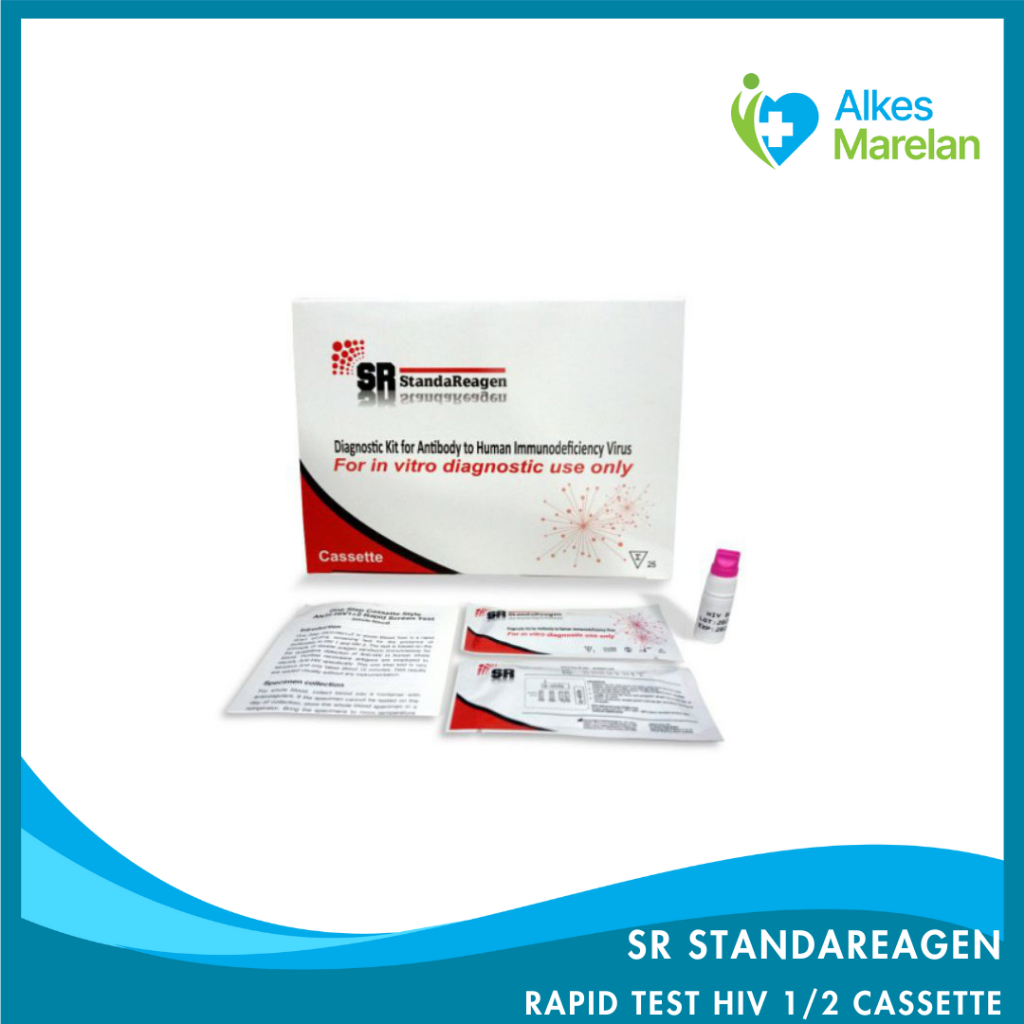 SR STANDAREAGEN - Rapid Test HIV 1/2 Cassette SR StandaReagen Isi 25 | HIV Tes Card