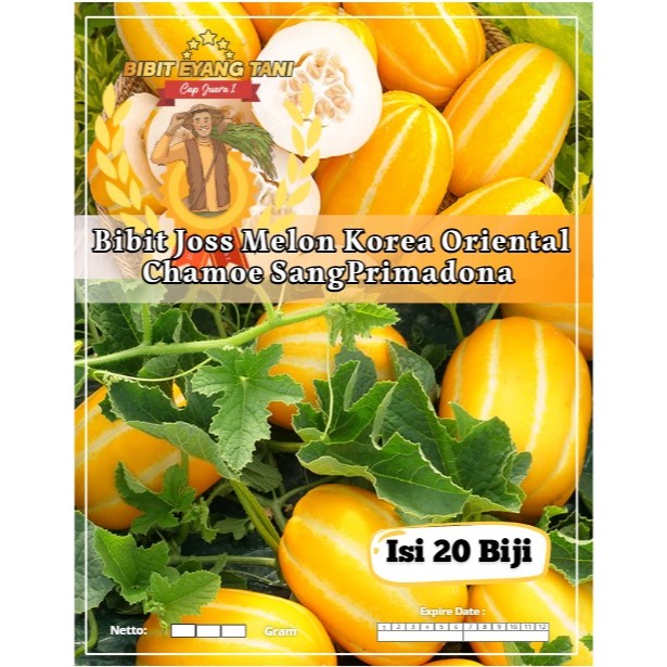 Bibit Joss Melon Korea Oriental Chamoe SangPrimadona | Biji Benih Melon Korea Chamoe | Melon Chamoe