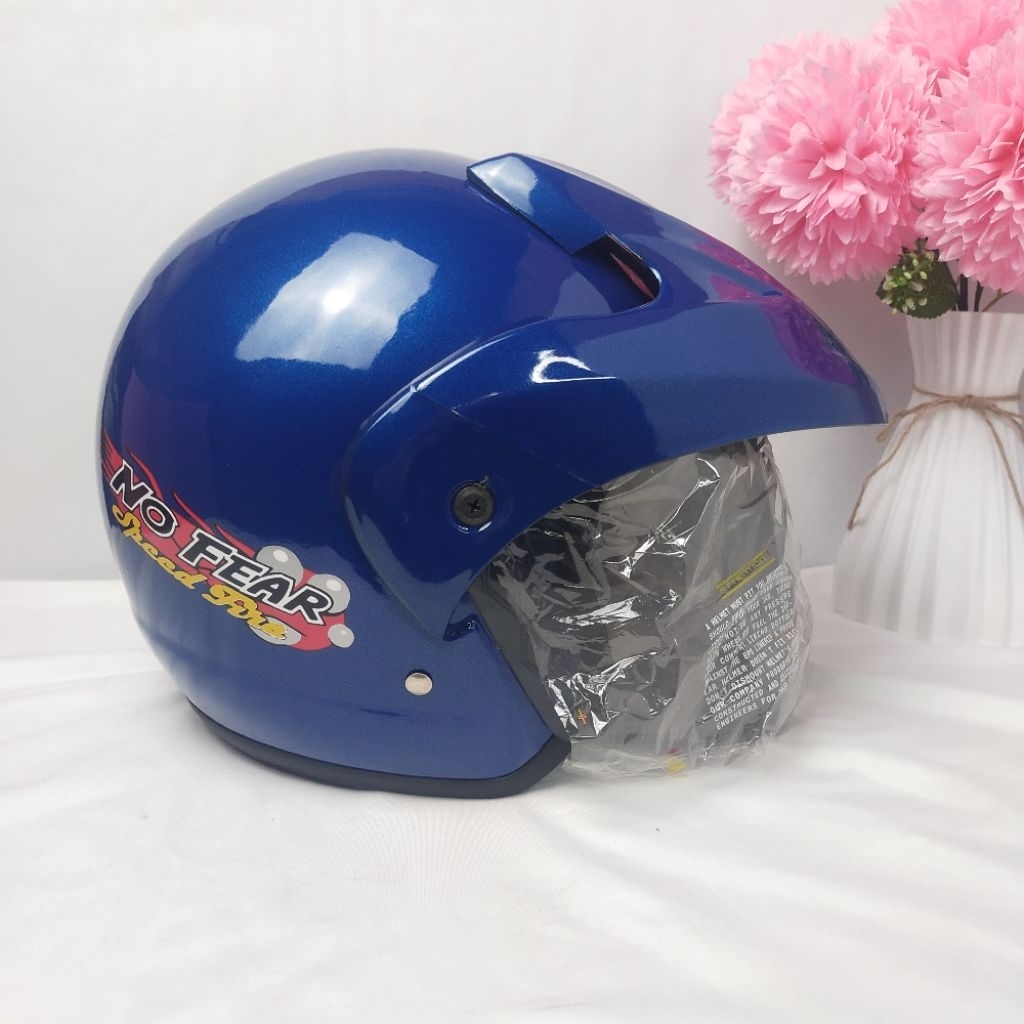 Helm HKM Pluto Polos biru / Helm Murah HKM / Helm Merk HKM / Helm HKM Murah