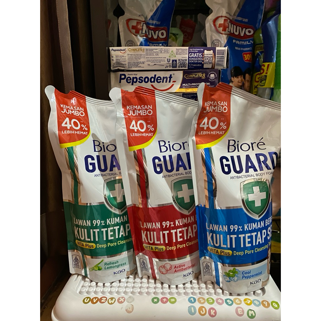 Biore Guard Sabun Mandi Cair Body Wash Lemongrass 800 ml | Active Bacterial 800 ml | Cool Peppermint