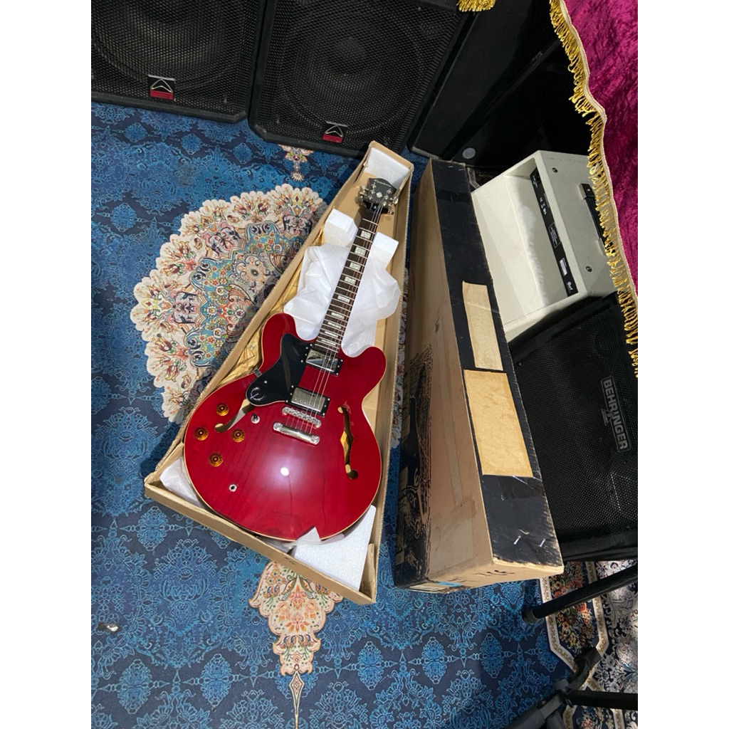 Gitar Epiphone ES 335 ES335 Dot Semi Hollowbody Left Hand