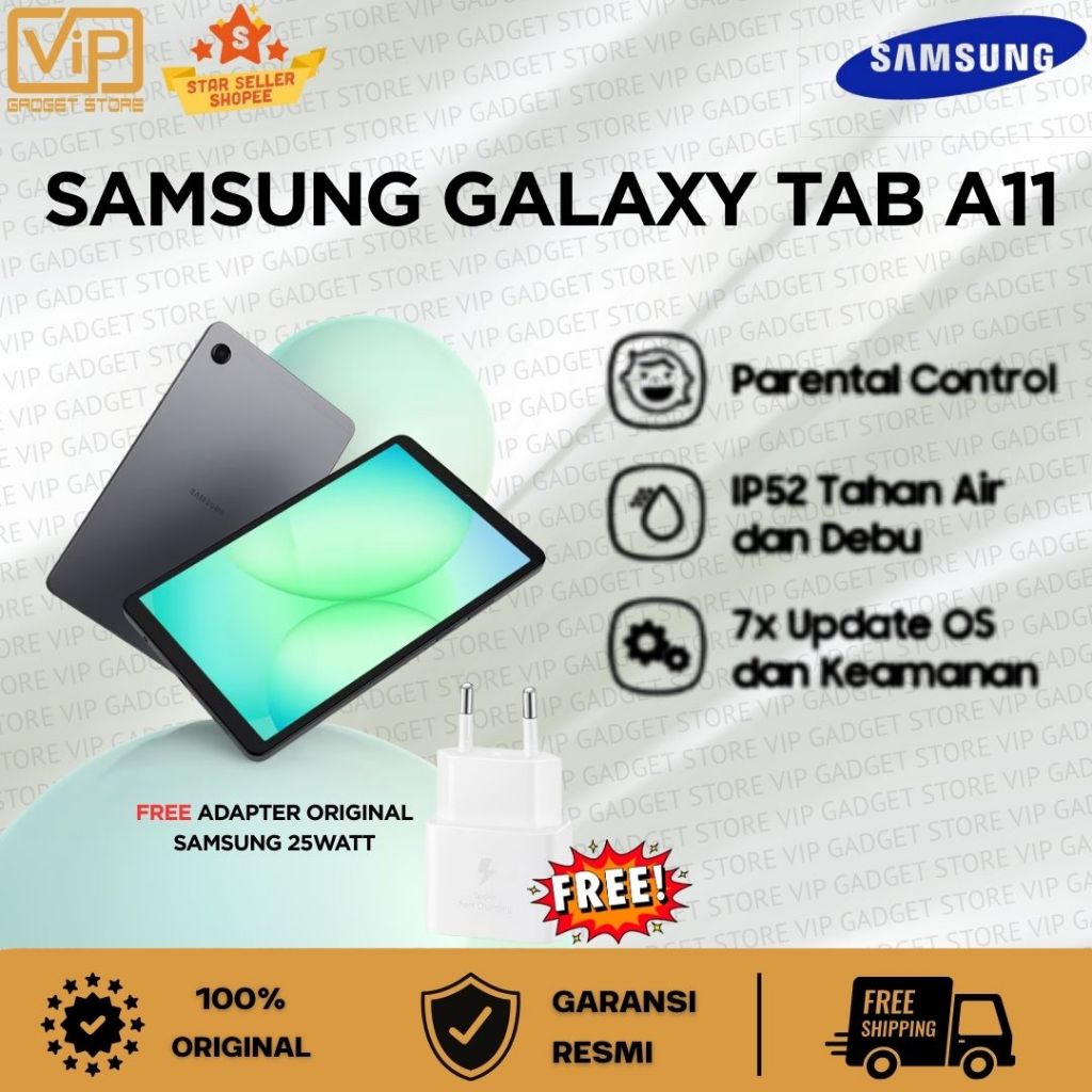 SAMSUNG GALAXY TAB A11 RAM 4/64G LTE/WIFI BERGARANSI RESMI