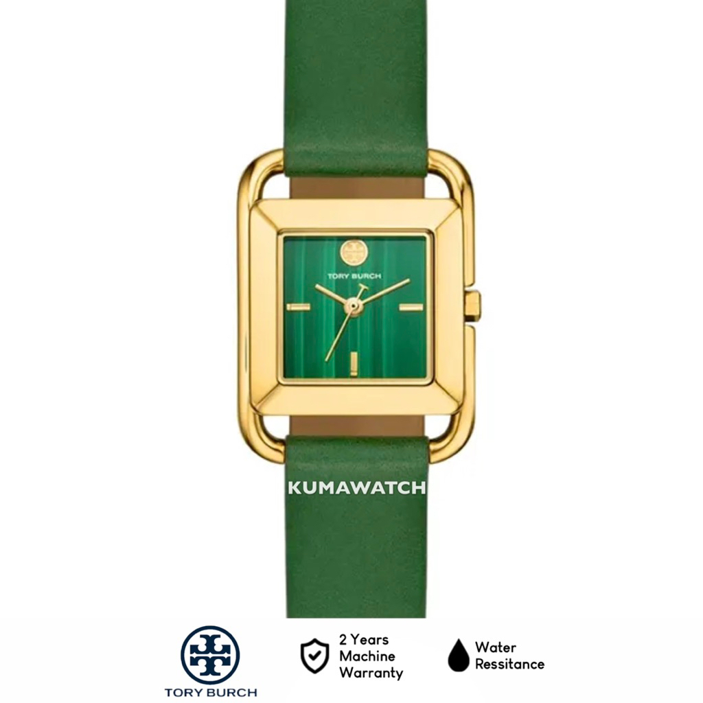 Tory Burch Miller Woman Watch Green Leather Strap