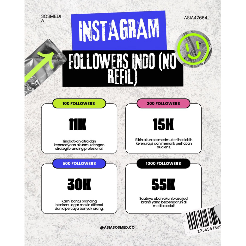 Followers Instagram Indo No Refil No Drop Garansi Proses Cepat Dan Aman
