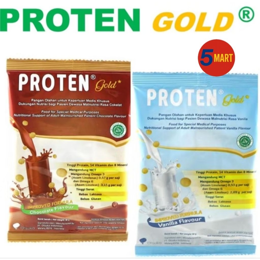 PROTEN GOLD Vanilla 1 Box Isi 20 Sachet
