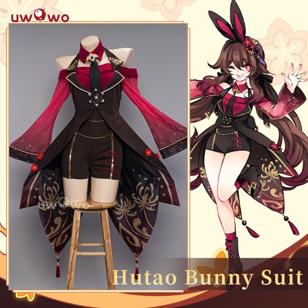[READY] Uwowo - Hu Tao Bunny Costume Cosplay Genshin Impact Hutao Kostum Cosplay