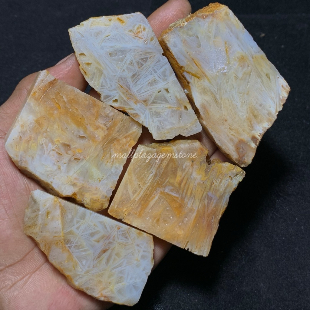 bahan batu serat cendana agate asli natural / batu serat cendana agate / bongkahan batu serat cendan
