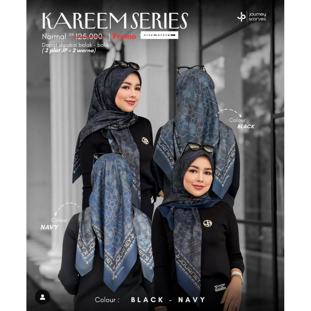 (KEMASAN POUCH) SEGIEMPAT JOURNEY KW MOTIF BOLAK BALIK SEGIEMPAT JOURNEY KW TERBARU HIJAB SEGIEMPAT 