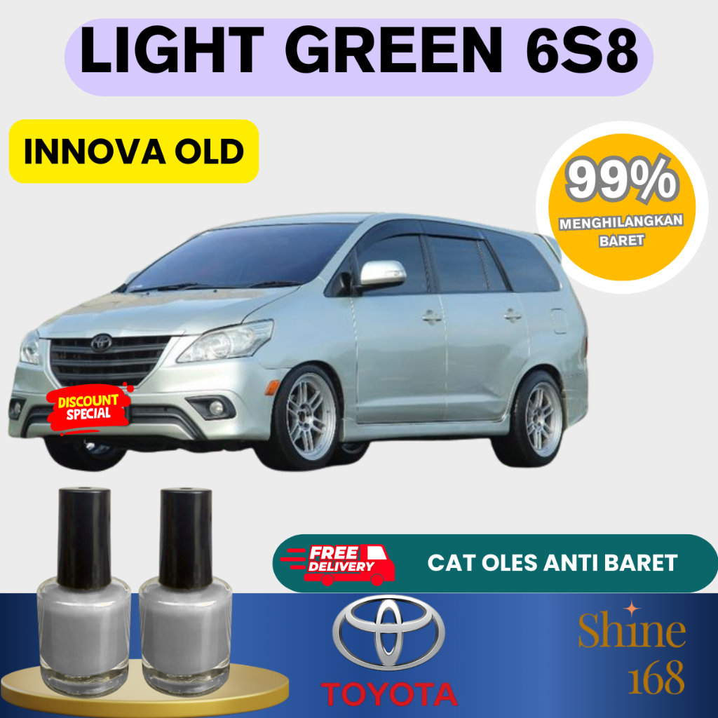 CAT OLES PENGHILANG BARET MOBIL TOYOTA 6S8 LIGHT GREEN HIJAU MUDA