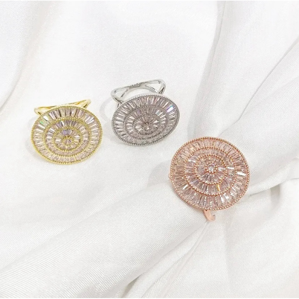 Ring Bros Bulat Round Baguette Diamond / Ring Scraft Elegan / Ring Hijab