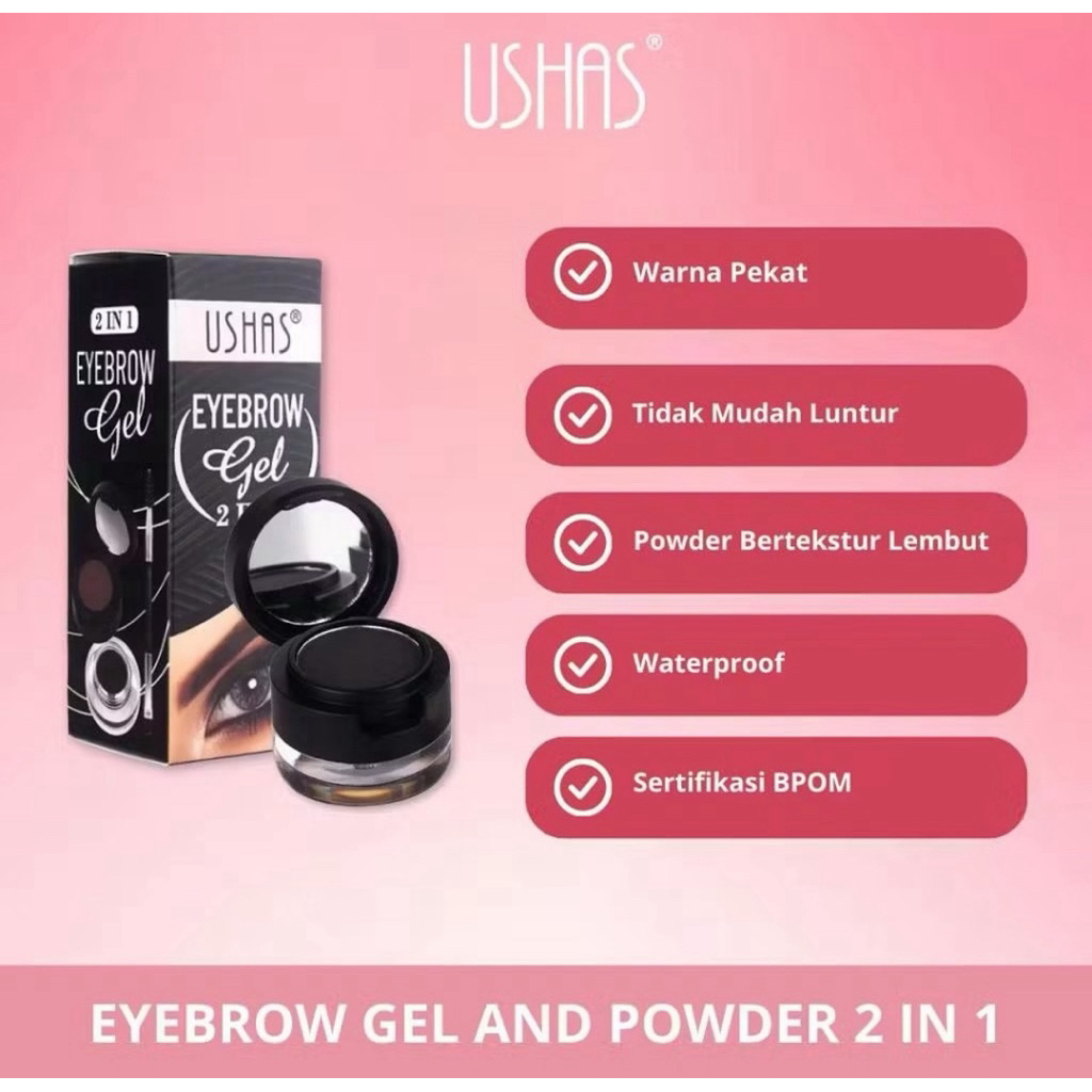 USHAS EYEBROW GEL & POWDER 2IN1
