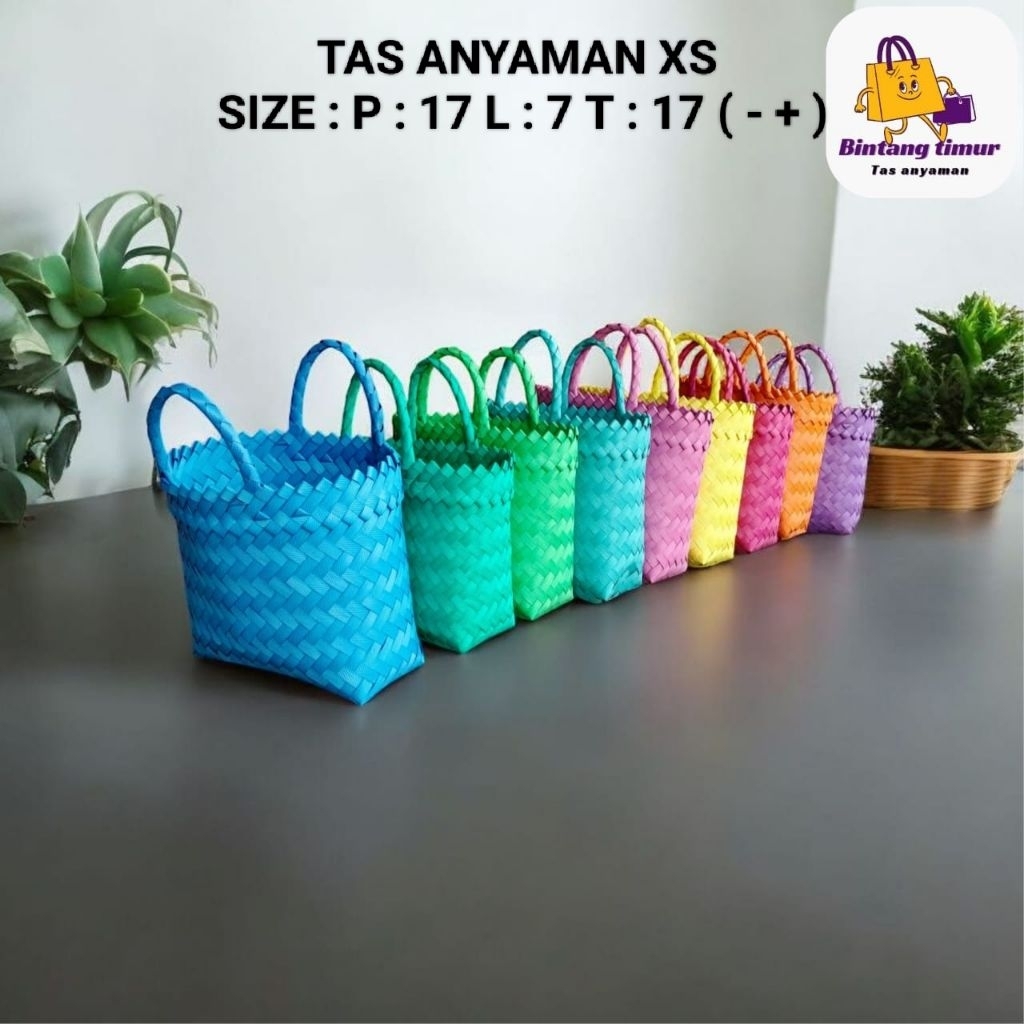 Tas Anyaman Plastik ( XS )/Tas Ulang Tahun/Tas Sovenir