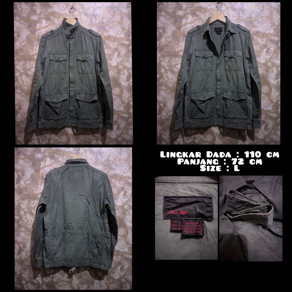 Jaket Parka Warna Hijau Army Second Original.