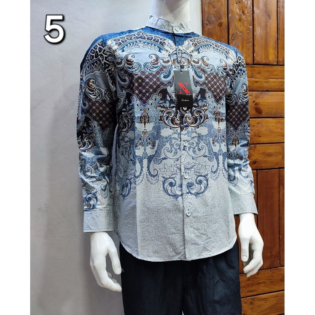 Kemeja Koko N-ONE  motif batik terbaru