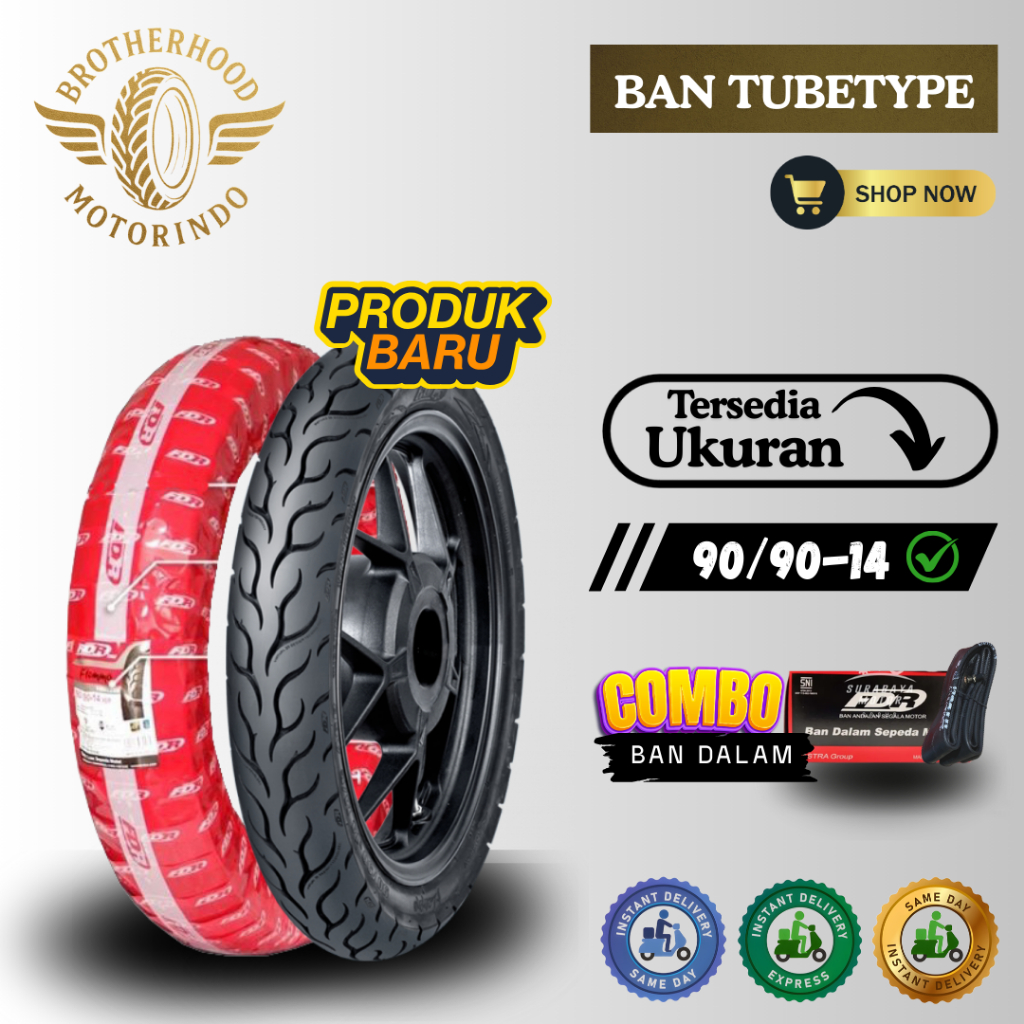 BAN FDR FLEMMO TUBETYPE 90/90-14 / BAN FLEMO NON TUBLES FDR / BAN MOTOR TUBETYPE RING 14 / BAN RING 