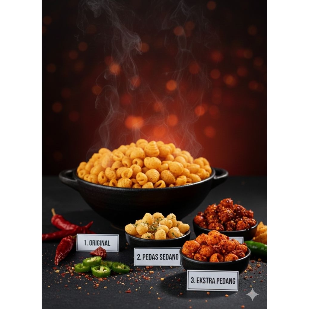 makaroni kerang pedas cikruh gurih