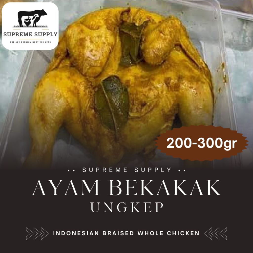 PREMIUM Ayam Bekakak Ungkep 200-300 gr | Fresh Halal Organic Traditional Indonesian Braised Whole Ch