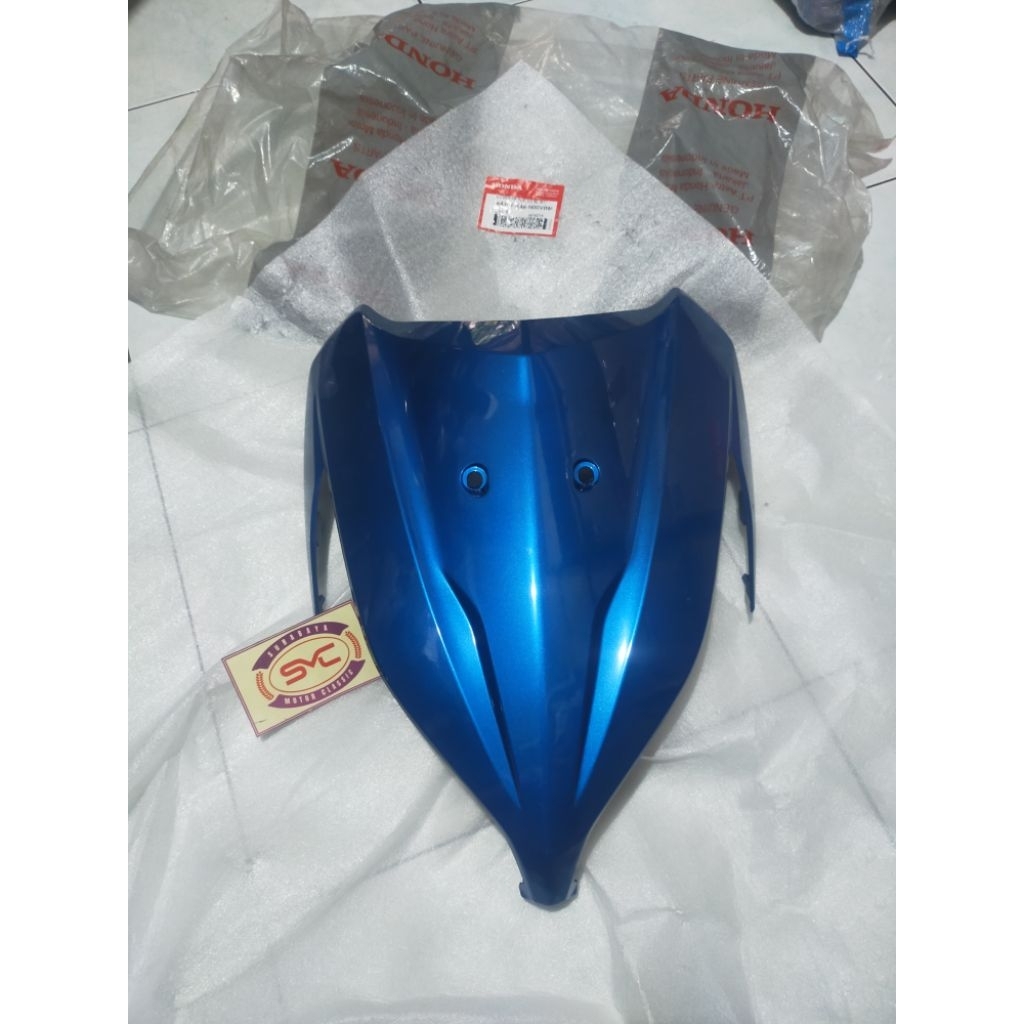 64301-K46-N00VBM cover panel lampu depan Vario 110 fi biru ORI AHM