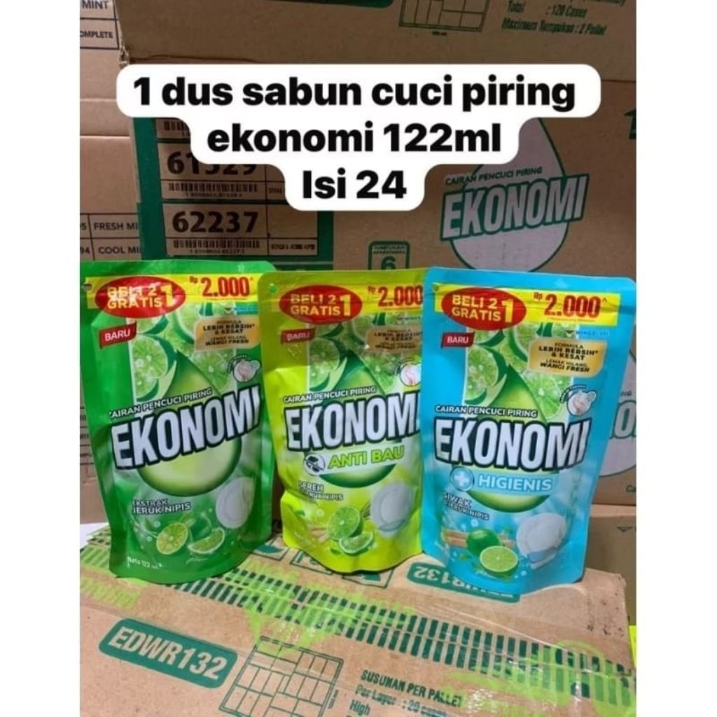 Sabun cuci piring ekonomi 1 Dus isi 24 ( 122 ml )