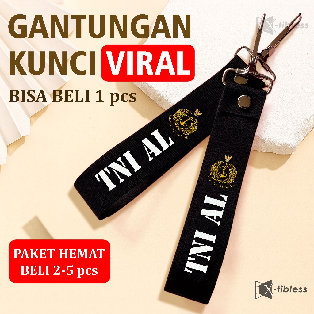TNI AL GANTUNGAN KUNCI MOTOR TAS KEYCHAIN AKSESORIS ATRIBUT TNI