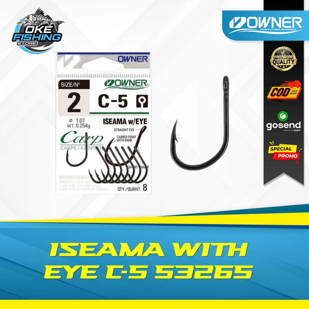 Mata Kail Iseama With Eye PC Owner Jepang C-5 53265 - Kawat Pancing Hook Tajam Kuat