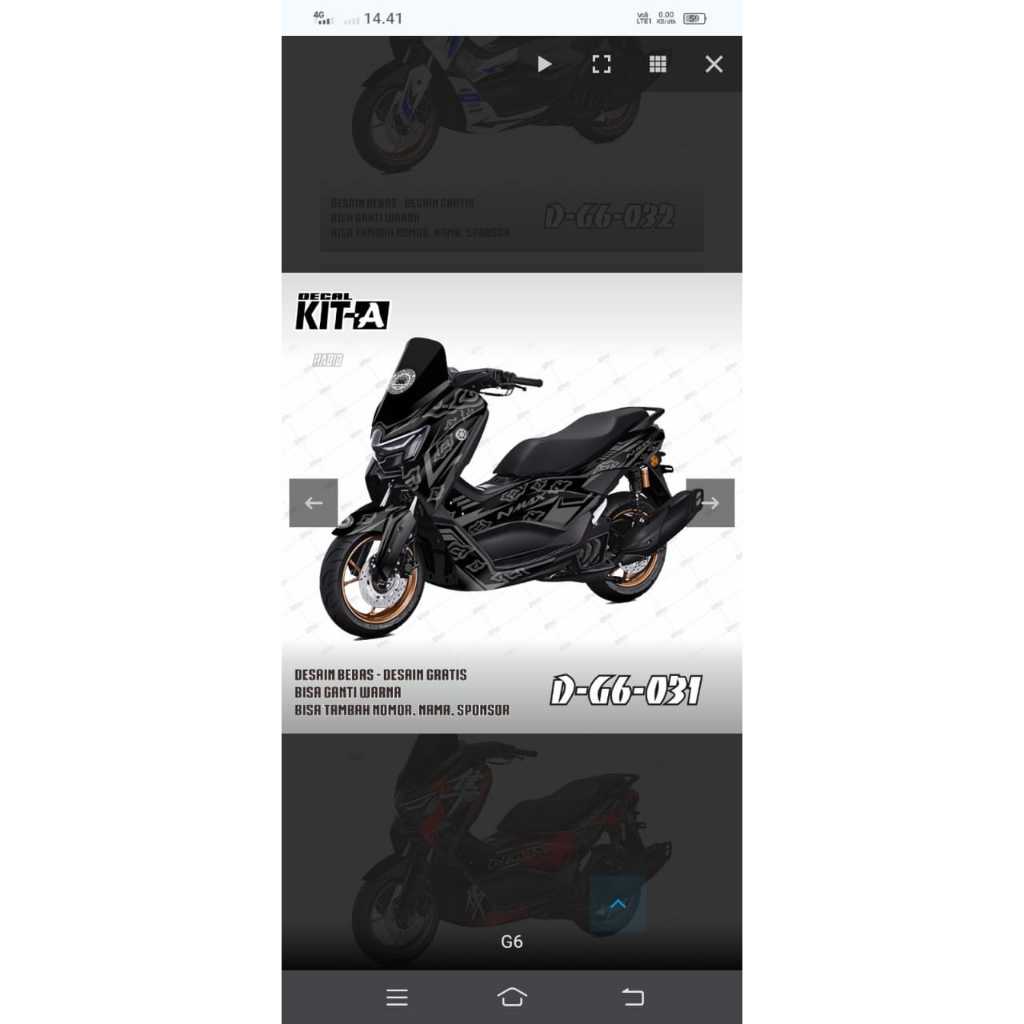 DEKAL STIKER MOTOR YAMAHA NMAX OLD nmax turbo Stiker Nmax neo warna biru putih