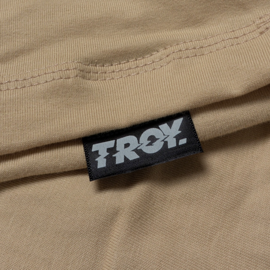 Troy Company Boxy Pocket Oversize Tshirt Beige Basic - Kaos Boxy Pocket Oversize Polos BKD 2613