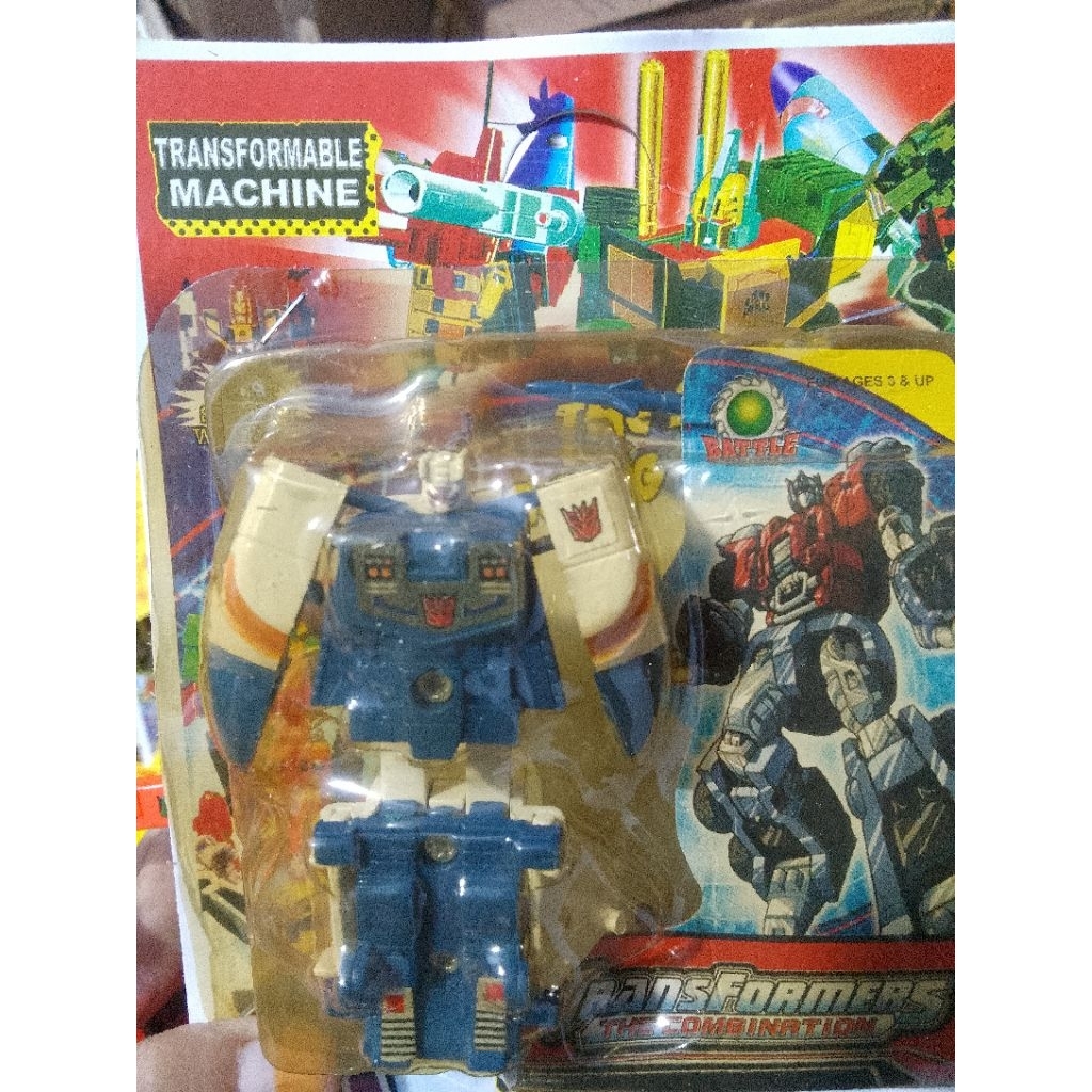Mainan Robot Transformer Mini Robot Transformasi Pesawat Luar Angkasa Mini OB stok lama