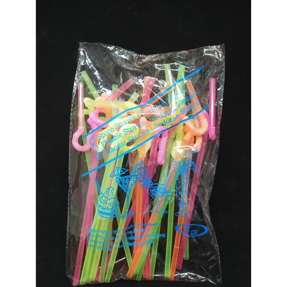 SEDOTAN PLASTIK ULIR TEKUK POLOS WARNA FANCY @25 Pcs