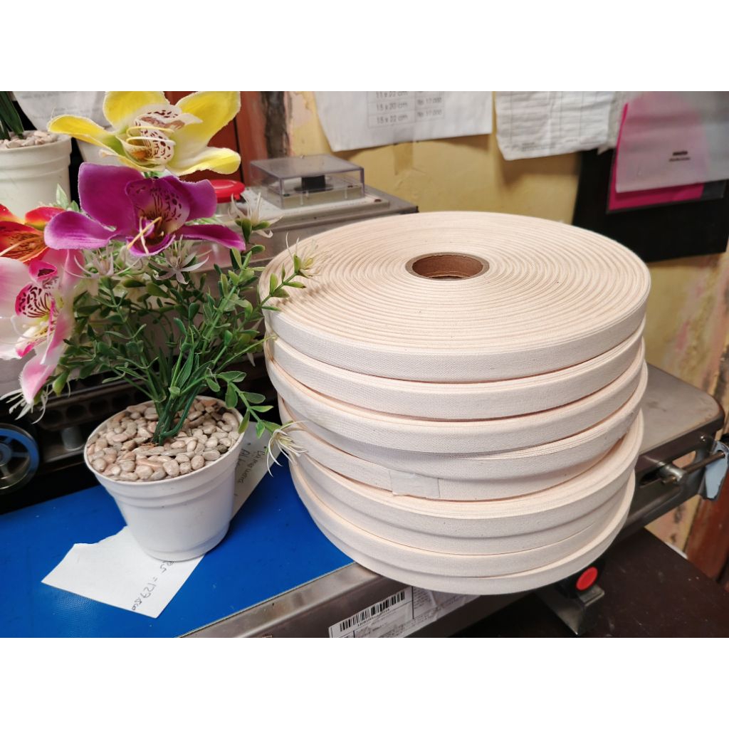 Label Pita Katun Polos 2,5 cm 2cm 1cm