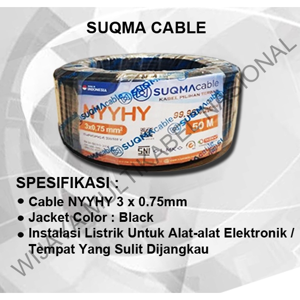 KABEL SUQMA NYYHY 3 x 0,75mm / 50 Meter