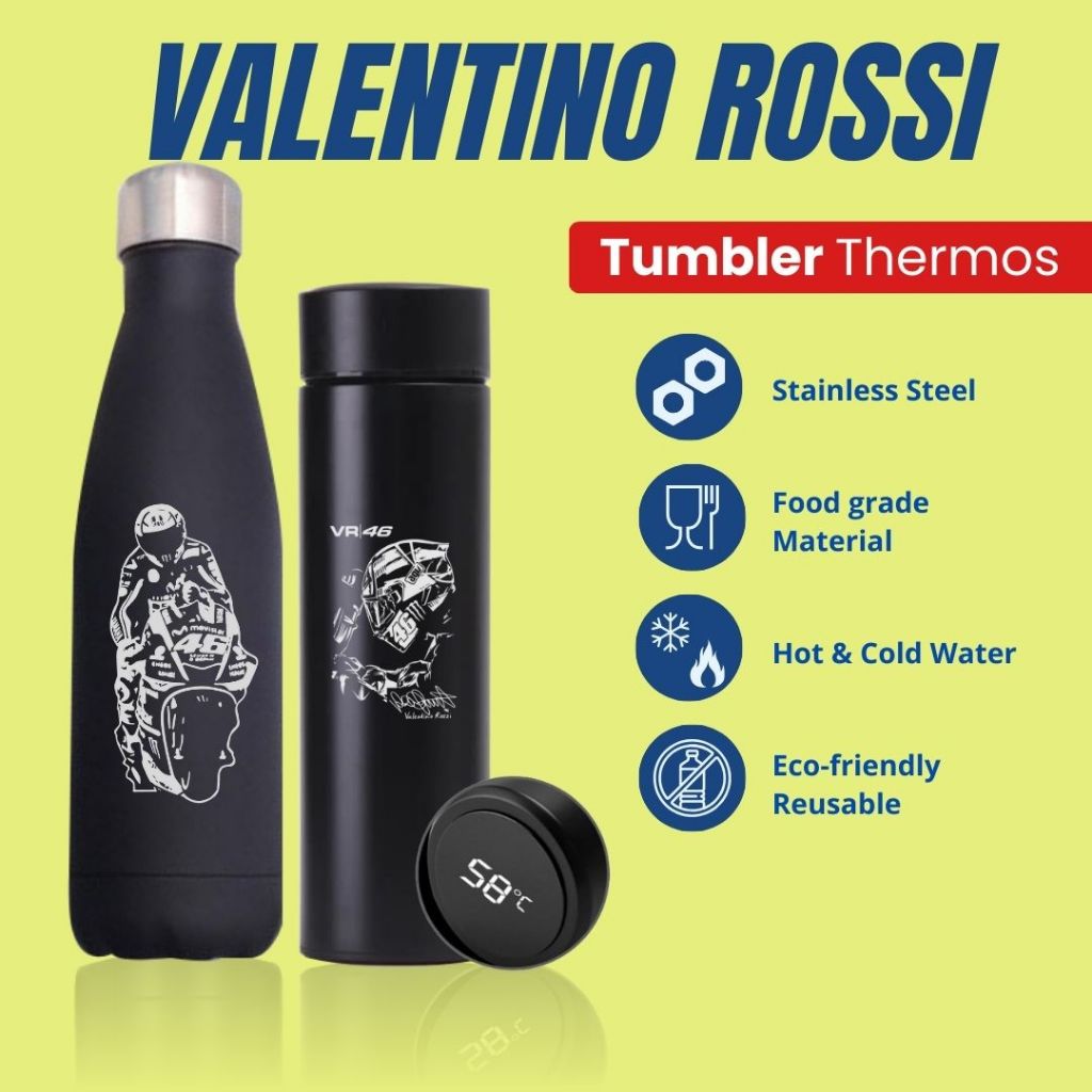 VR 46 - TUMBLER TERMOS CUSTOM DESAIN LOGO VALENTINO ROSSI