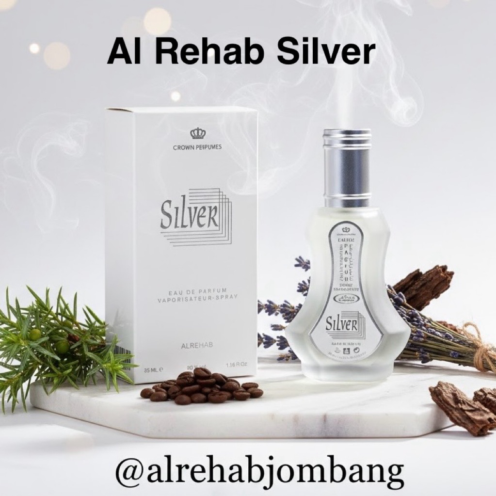Parfum Al Rehab Silver 35ml Spray Original