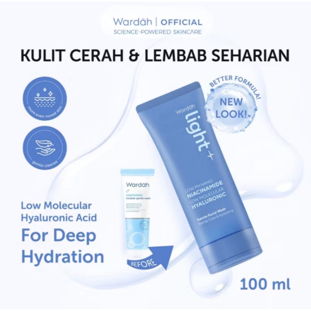 LIGHTENING MICELLAR GENTLE WASH WARDAH 50ml / FACE WASH WARDAH / WARDAH CUCI MUKA