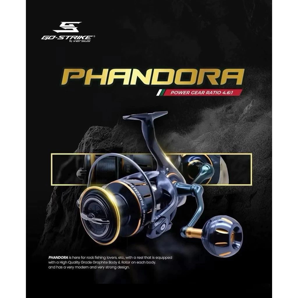 REEL VERSUS GO STRIKE PHANDORA | 8000 | SPINNING | POWER HANDLE | SALTWATER | 8+1 BALL BEARINGS