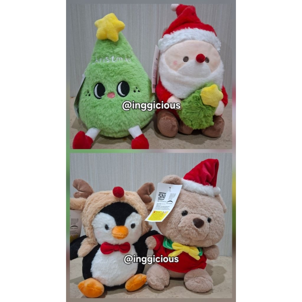 Boneka Natal Christmas Plush Toy Christmas Soft Toy Boneka Natal Lucu Boneka anak tema natal Bineka 