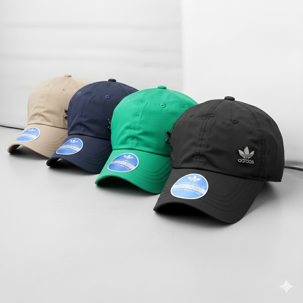 ADD Topi Baseball Dry Fits Caps Logo Logam Anti Karat Trefoil Unisex Casual Pria Wanita Premium Impo