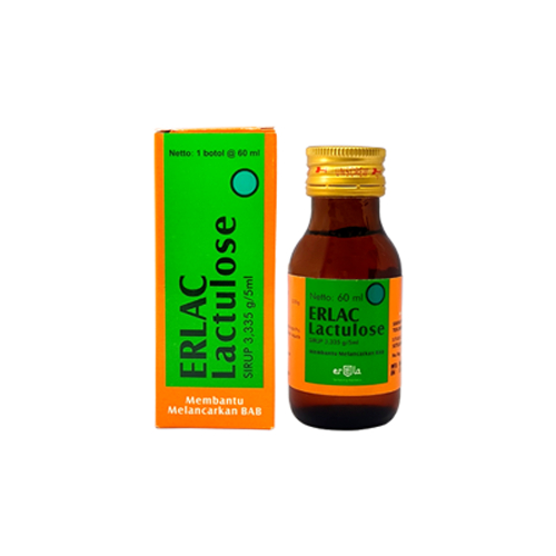 Erlac Lactulose Sirup 60ml Erela - Obat Sembelit / Obat Pencahar / Obat Konstipasi